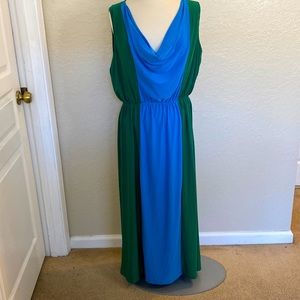 Jon & Anna Color-block Cowl Neck Maxi Dress - Women’s Plus Size 1X - NWT
